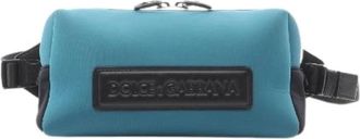 Dolce & Gabbana Pre-owned Leren Stoffen Heuptas - Dames - Vintage Heuptassen - Blauw - ONE Size - Leer - Vintage