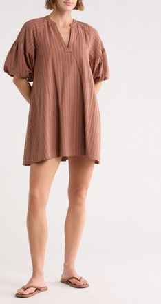 Habitual Bubble Sleeve Shift Minidress in Clove at Nordstrom Rack, Size X-Small