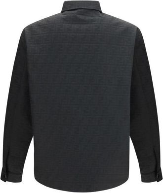 Fendi Mens Black Polyester Pattern Shirt