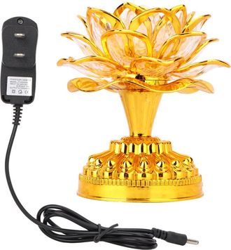 OEM L&aacute;mparas Led Con Forma De Loto Para El Culto Budista Los Led Que Cambian De Color Crean Un Espacio Meditativo, Mientras Que Las L&aacute;mparas Doradas Con F