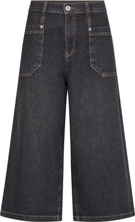 Mos Mosh Wide Jeans - Dames - Loose Fit Jeans - Zwart - W30 - Jeans