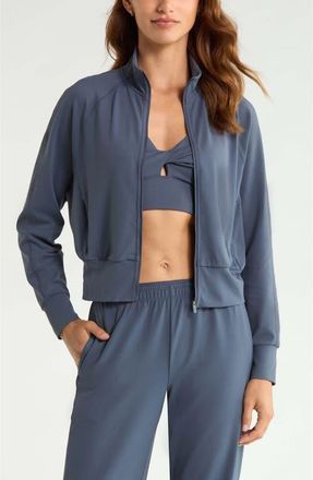Zella Zen Track Jacket in Navy Armada at Nordstrom, Size X-Small