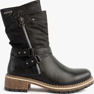 Josef Seibel Waylynn 13 Womens Biker Boots Black Leather - Size UK 6.5