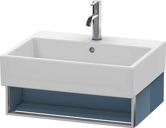 Duravit Mueble De Pared Duravit Vero Air 58,4 X 43,1 Cm, 1 Compartimento Abierto, Para Vero Air 235060, Color (frente/cuerpo): Laca De Alto Brillo Stone Blue 