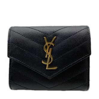 Saint Laurent Black Leather Wallet (Tri-Fold) (Pre-Owned)