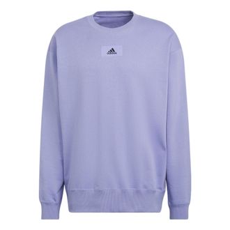 adidas Mens adidas Fv Swt Sports Round Neck Pullover Light Purple HE4347