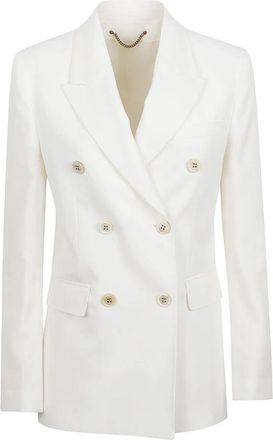 Golden Goose Journey Double-Breasted Blazer - Dames - Blazers - Wit - M - Wol - Jassen