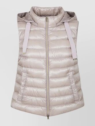 Herno down quilted sleeveless hooded gilet