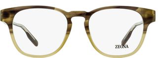 Ermenegildo Zegna EZ5261 Keyhole Square Eyeglasses - Brown