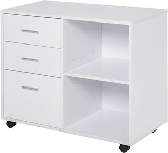 Carter's Particle Board Rolling Storage Cabinet White - CARTER | TJ Hughes