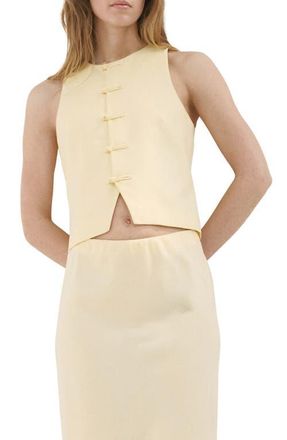 Mango Toggle Closure Vest in Vanilla at Nordstrom, Size Medium