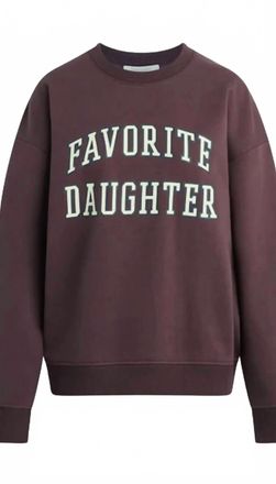 Favorite Daughter Womens Collegiate Crew Sweatshirt In Burgundy