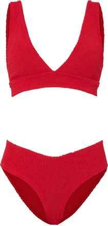 Hunza G Angel textured-finish bikini set