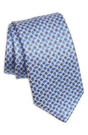 Eton Geometric Silk Tie in Light/Pastel Gray at Nordstrom Rack