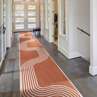 Runrug Carpet Runner Rug - Indoor/Outdoor, Reversible, 2mm - Tequila Sunrise in Terracotta | Size: 70 cm x 360 cm