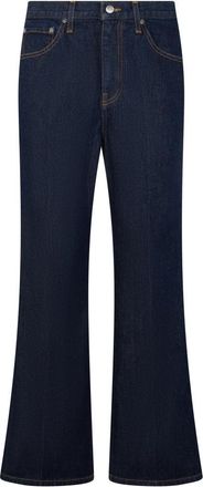 Khaite Clara Mid-Rise Flared Jeans - Dames - Flared Jeans - Blauw - W27 - Katoen - Jeans