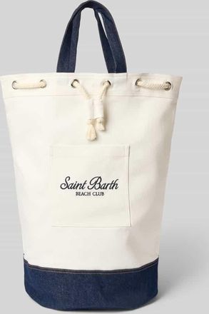MC2 Saint Barth Beach Bagpack mit Kordelzug und Label-Stitching in Offwhite, Gr&ouml;&szlig;e 1