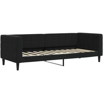 vidaXL Sof&aacute; Cama Sin Colch&oacute;n Terciopelo Negro 80x200 Cm Vidaxl