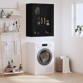 vidaXL Armario De Pared Negro 69,5x34x90 Cm Vidaxl