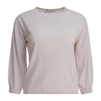 Max Mara Round-neck Knitwear, female, Gray, L, Luxurious Grey Knitwear Aw25