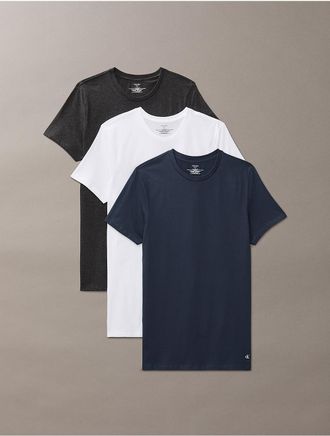 Calvin Klein Mens Cotton Classics 3-Pack Classic Fit Crewneck T-Shirt - Multi - XL