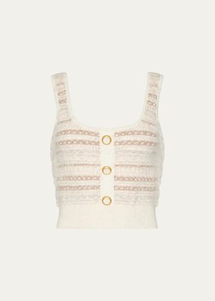 L'agence Galene Mixed-Stitch Sweater Tank Top