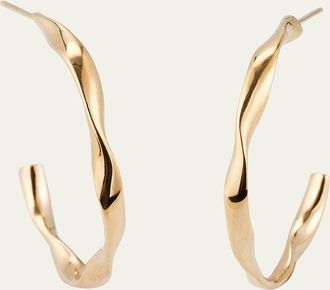 Meredith Frederick 14k Yellow Gold Twisted Hoop Earrings
