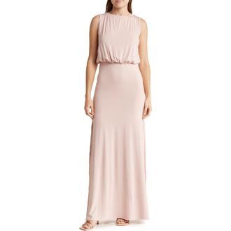 Go Couture Sleeveless Maxi Dress in Dusty Rose at Nordstrom Rack, Size X-Large
