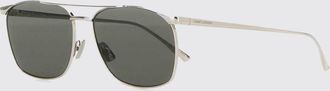 Saint Laurent Occhiali da sole quadrati in metallo con logo inciso e lenti scure