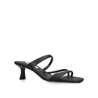 Steve Madden Womens Leather Ajay Black Sandals - Size UK 8