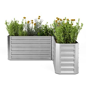 Blumfeldt Blumfeldt Cama Elevada High Grow Forma De L Resistente A La Intemperie Inoxidable Robusta 742 L