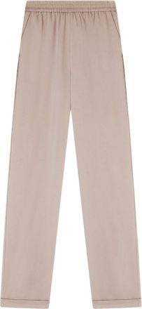 Emporio Armani Crepe Twill Elastic Waist Fixed Trousers