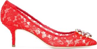 Dolce & Gabbana Bellucci kantenpumps - Rood