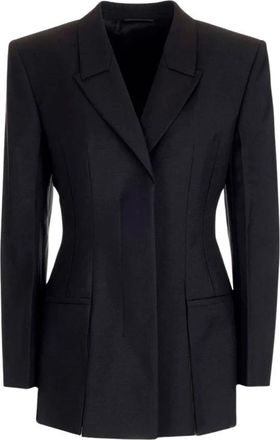 Givenchy Wol en Mohair Blazer - Dames - Blazers - Zwart - S - Wol - Jassen
