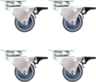 vidaXL Ruote Girevoli Gemellate 16 pz 50 mm - Vidaxl