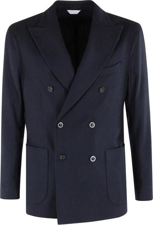 Boglioli Jassen, Heren, Blauw, XL, Wol, K Jacket