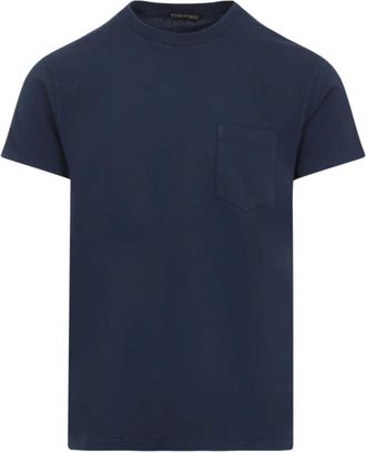 Tom Ford Hombre, Camisetas, Azul, Talla: M