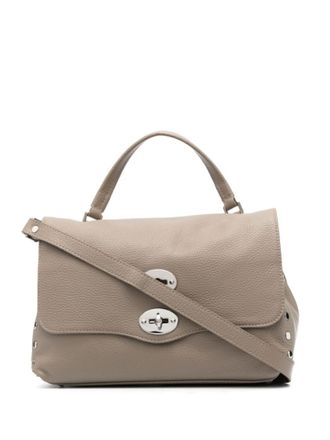 Zanellato Light Grey Postina S Daily leather handbag