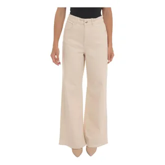 Pennyblack Jeans, Dames, Beige, XS, Katoen, Wijde 5-pocket jeans
