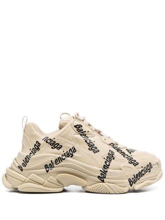 Balenciaga Sneakers con logo Triple S - Toni neutri