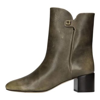 Maisons Skorpios Gaby Enkellaarsjes - Dames - Laarzen met Hak - Bruin - 39 1/2 EU - Leer - Schoenen