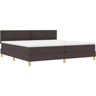 vidaXL Vidaxl - Cama Tipo Box Spring Marr&oacute;n Oscuro 200 X 200 Cm Tela