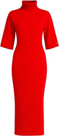 Twinset Abito Maglia Rosso Midi - - Dresses - Donna - Rosso - S