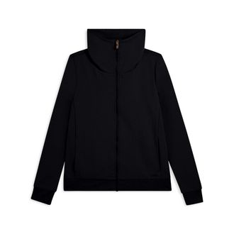 Freddy Felpa donna full-zip con collo alto e inserti micro-trecce