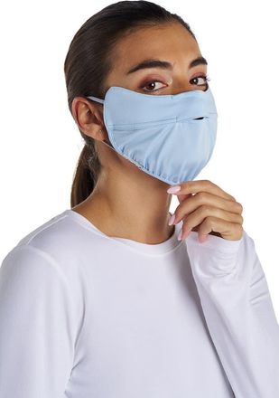 Coolibar Zenith UV Face Mask with Adjustable Features, UPF 50+ Sun Protection in Light Blue at Nordstrom, Size Medium