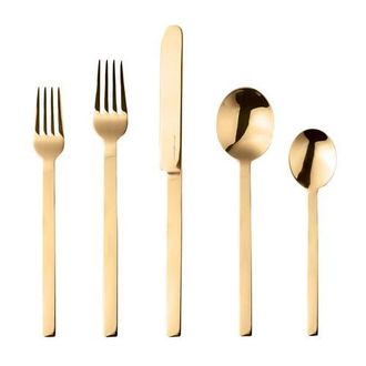 Mepra Stile By Pininfarina Flatware Set - 20 Pieces in Gold at Nordstrom