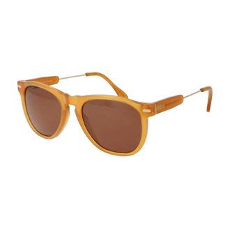 Serengeti Eyewear Sunglasses, male, Orange, ONE SIZE, Orange Panto Sunglasses with Photochromatic & Polarized Lenses