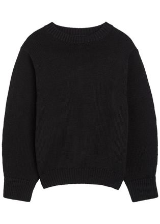 Toteme Knitted Cotton-blend Jumper - Black - 40 (UK12 / M)