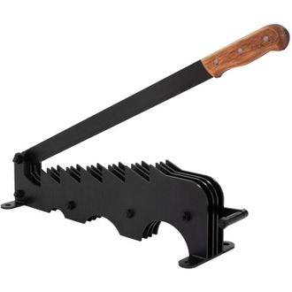 ECD Germany ECD Germany Spaccalegna Manuale con Manico in Legno Spaccalegna Manuale Bilanciata per Pezzi Piccoli con Manico Antiscivolo in Ghisa Nero Coltello