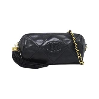 Chanel Pre-owned Cross Body Bags, female, Black, Size: ONE SIZE Pre-owned Vintage Shoulder Bag